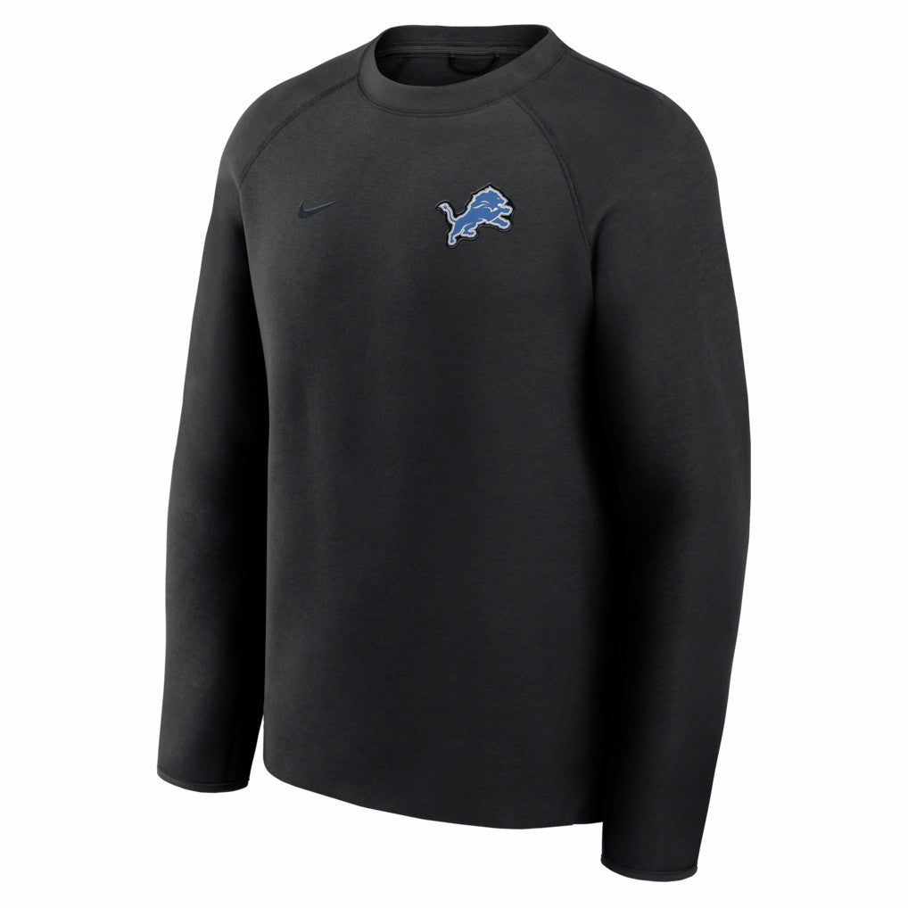 Detroit Lions Tech Fleece Raglan Sweatshirt - Black Sweatshirts