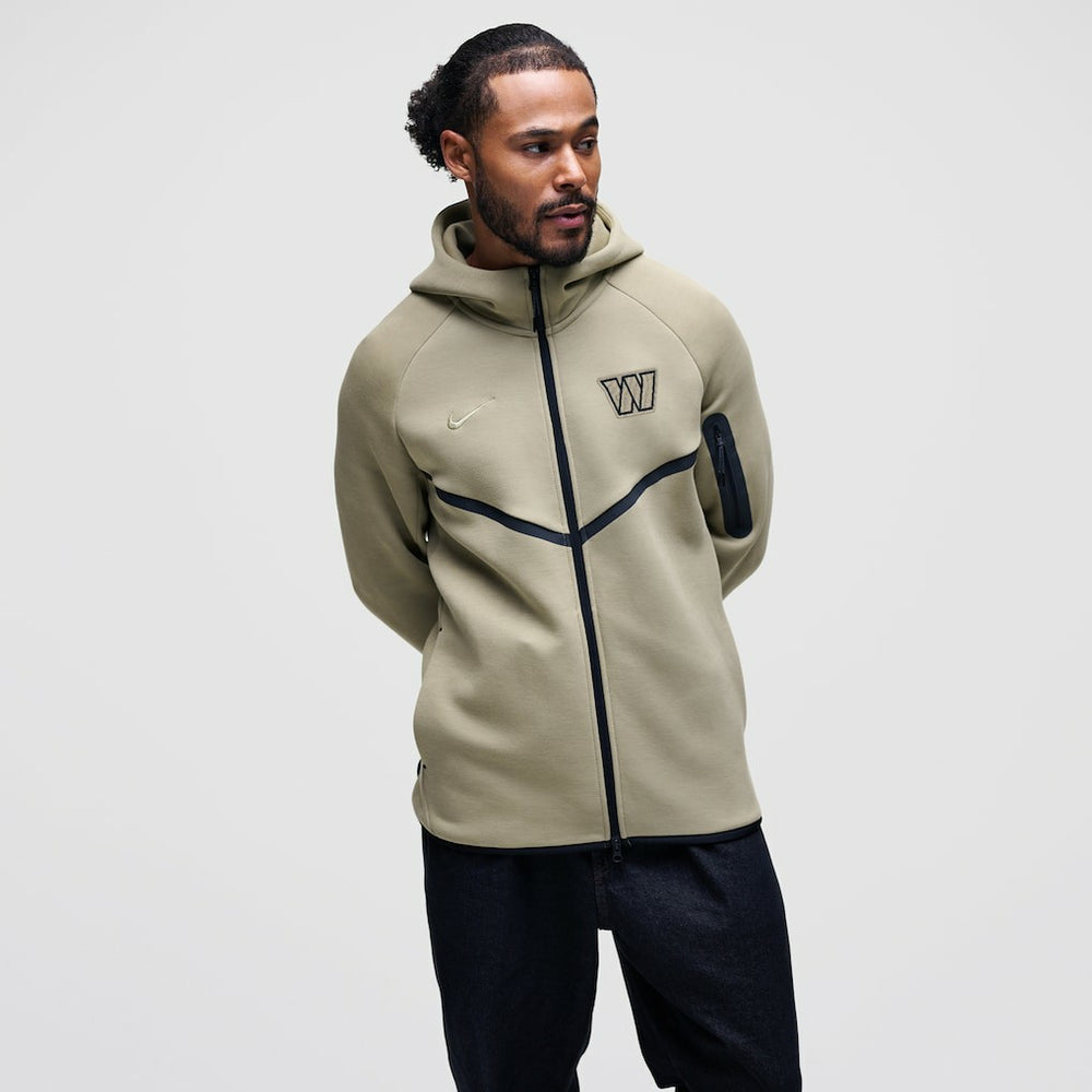 Washington Commanders Tech Fleece Raglan Full-Zip Windrunner Hoodie - Olive Hoodies