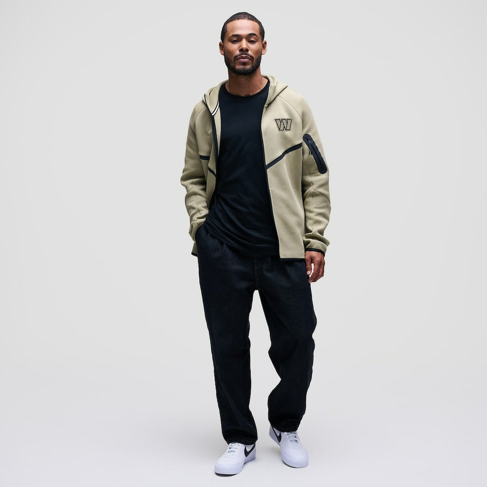 Washington Commanders Tech Fleece Raglan Full-Zip Windrunner Hoodie - Olive Hoodies