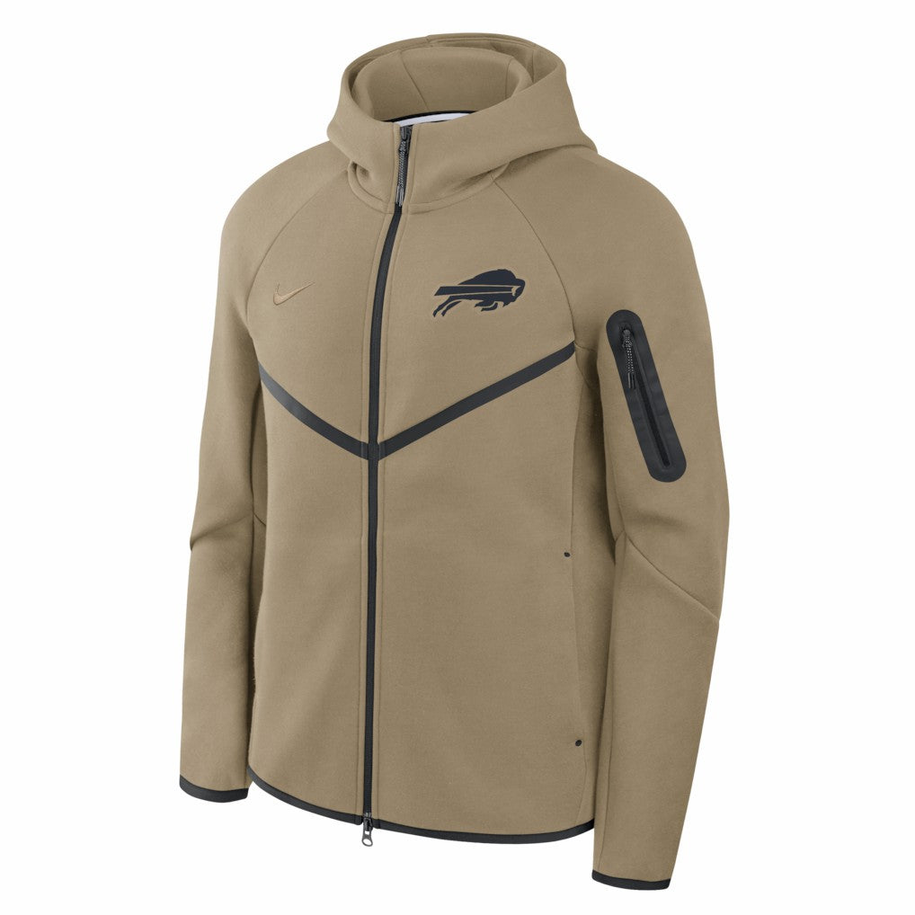 Buffalo Bills Tech Fleece Raglan Full-Zip Windrunner Hoodie - Olive Hoodies