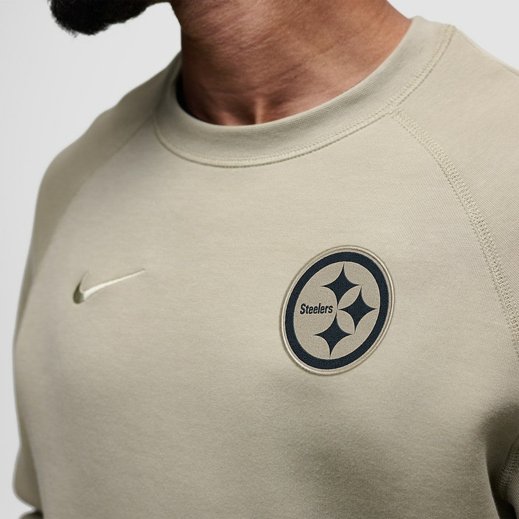 Pittsburgh Steelers Tech Fleece Raglan Sweatshirt - Olive Sweatshirts