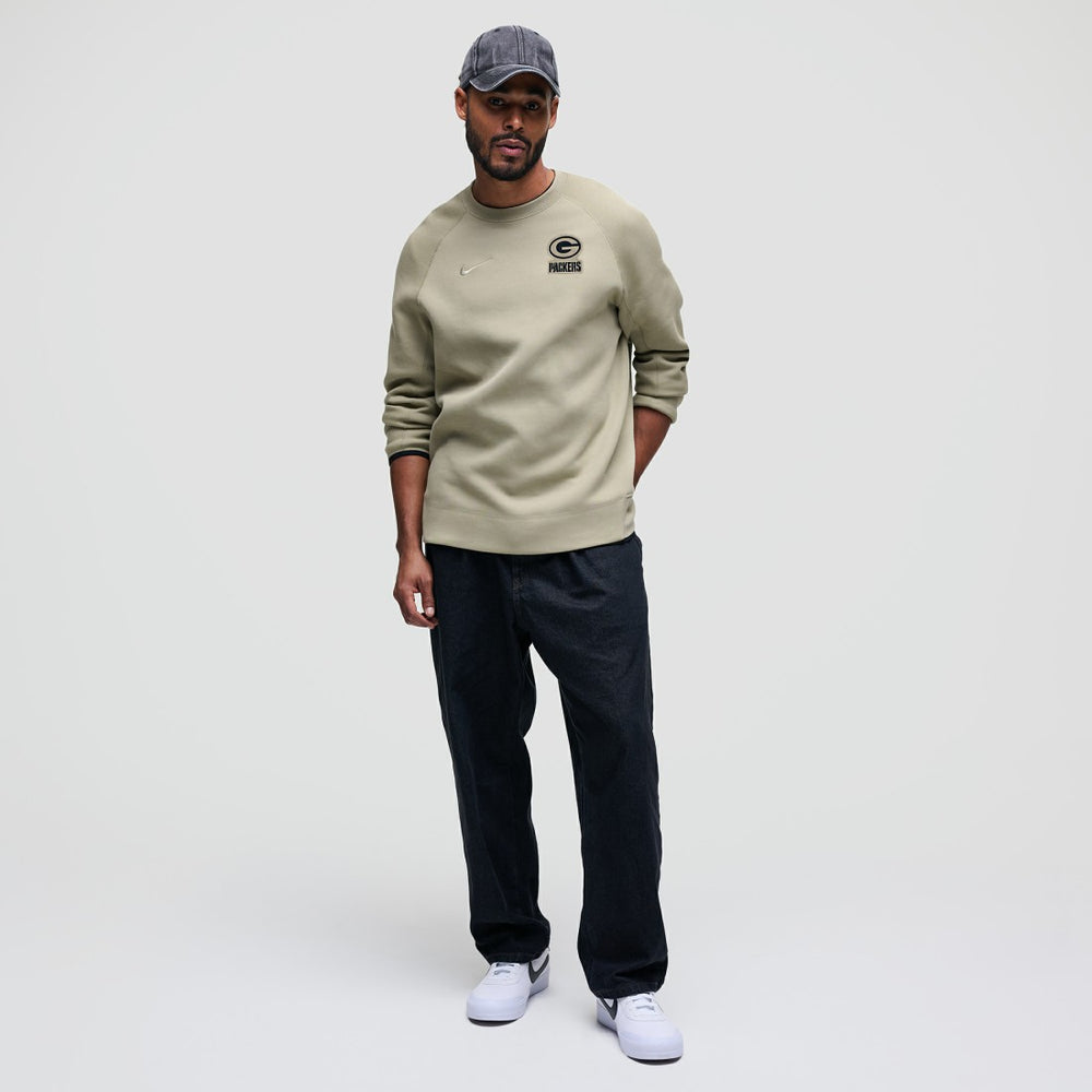 Green Bay Packers Tech Fleece Raglan Sweatshirt - Olive Sweatshirts