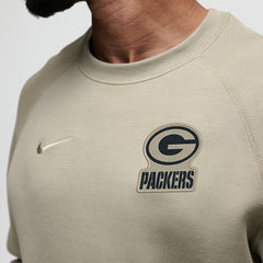 Green Bay Packers Tech Fleece Raglan Sweatshirt - Olive Sweatshirts