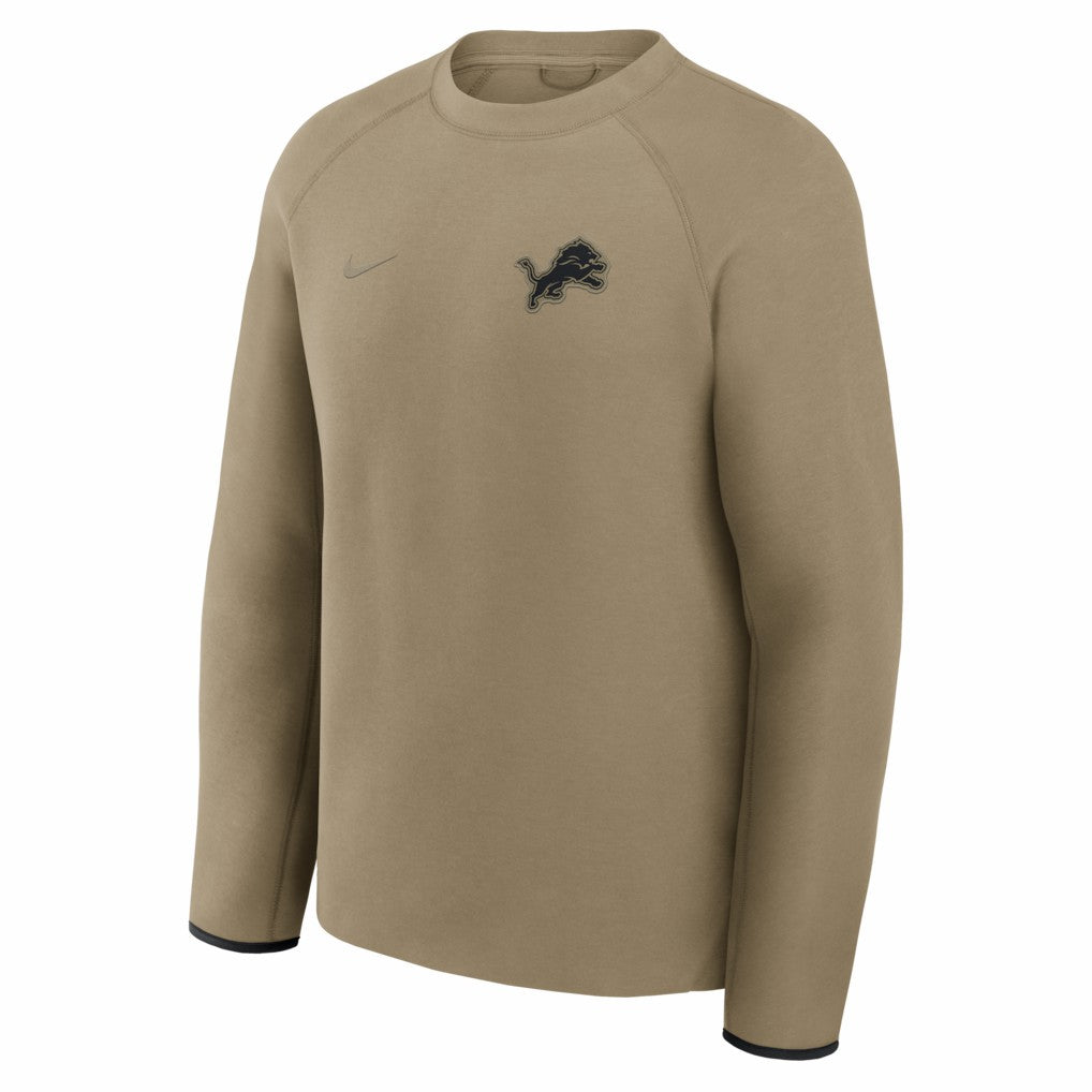 Detroit Lions Tech Fleece Raglan Sweatshirt - Olive Sweatshirts