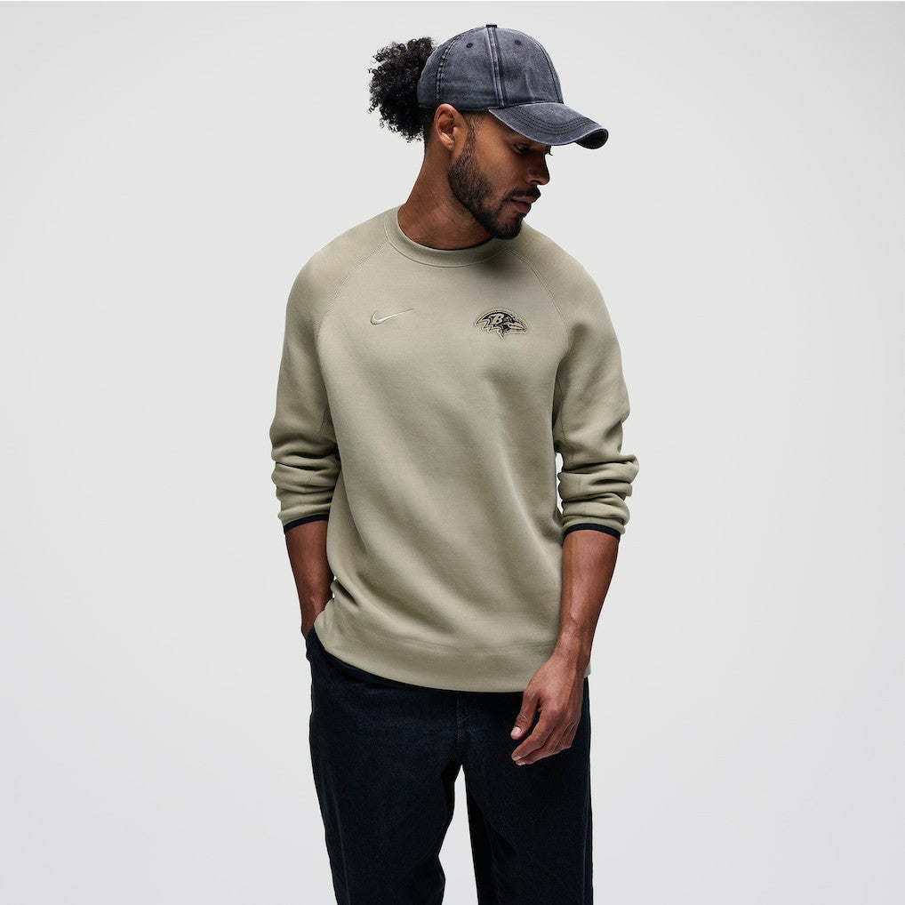 Baltimore Ravens Tech Fleece Raglan Sweatshirt - Olive Sweatshirts