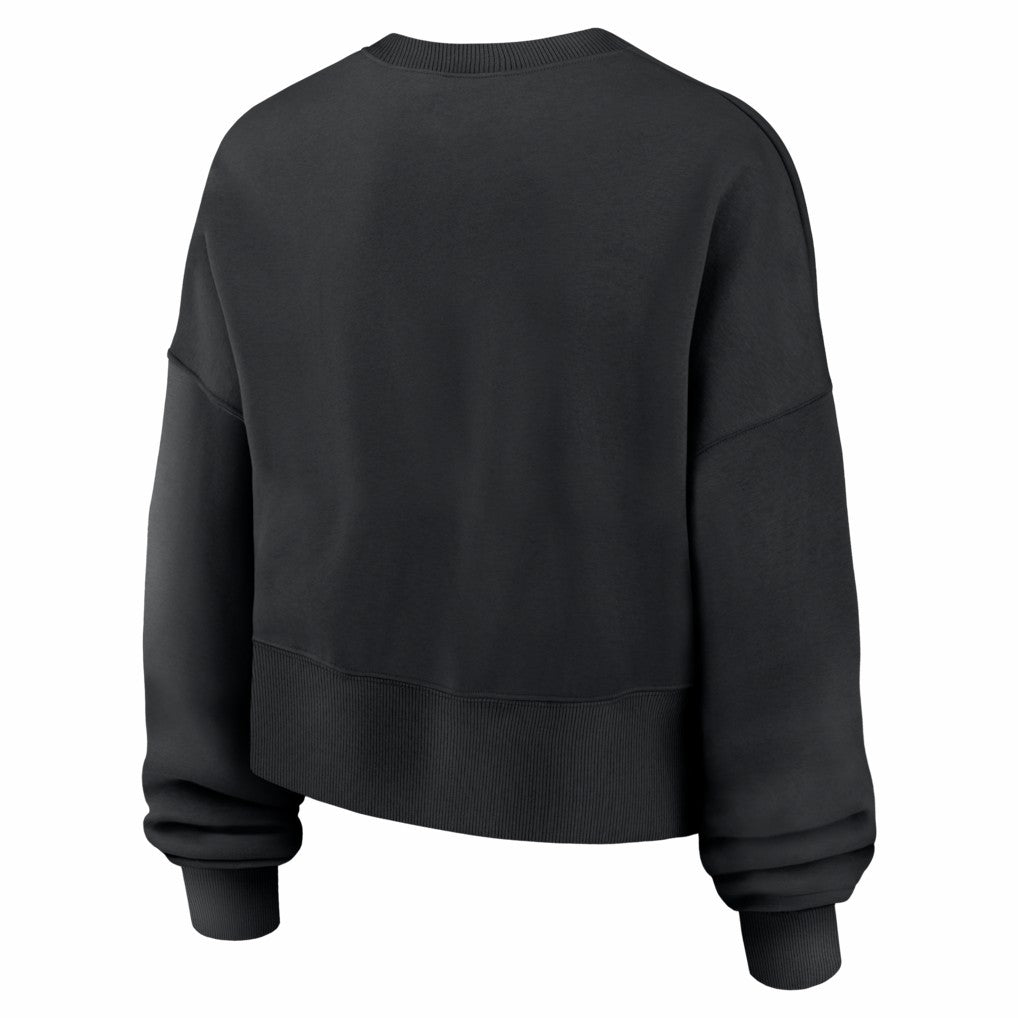 Chicago Bears Women's Oversized High Hip Legacy Arch Phoenix Fleece Sweatshirt - Black Sweatshirts