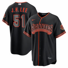 Jung Hoo Lee San Francisco Giants Nike Alternate Stadium Jersey - Black Jerseys