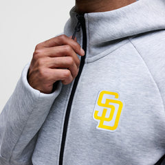 San Diego Padres Nike Tech Fleece Raglan Full-Zip Windrunner Hoodie - Heather Gray Hoodies