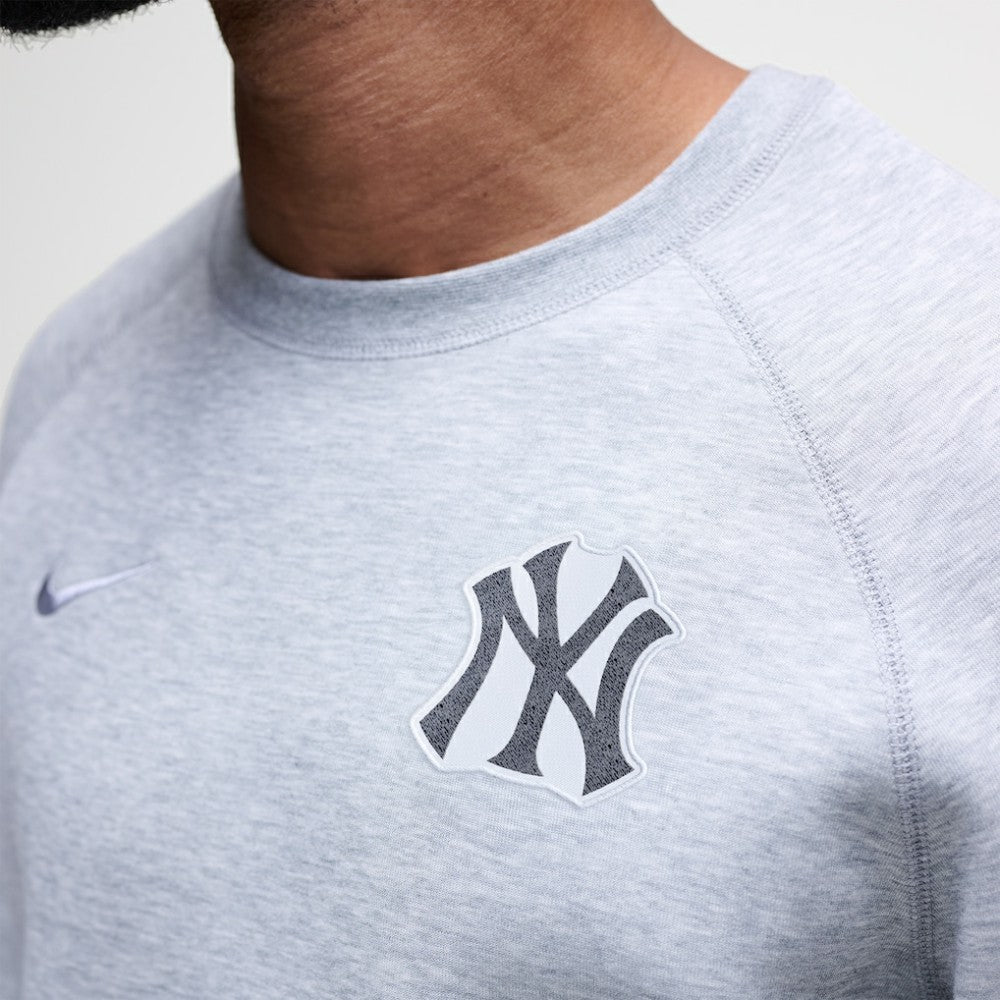 New York Yankees Nike Tech Fleece Raglan Sweatshirt - Heather Charcoal Sweatshirts