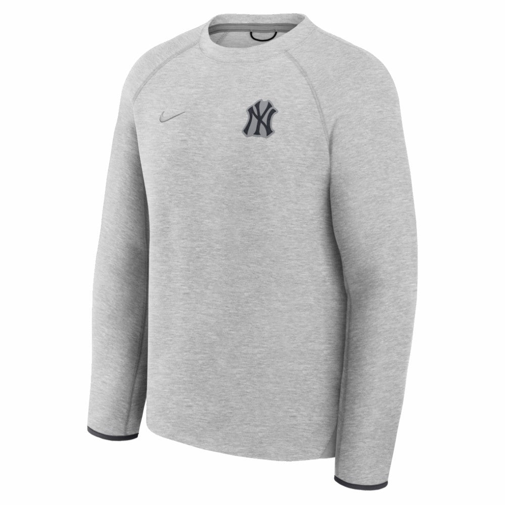New York Yankees Nike Tech Fleece Raglan Sweatshirt - Heather Charcoal Sweatshirts
