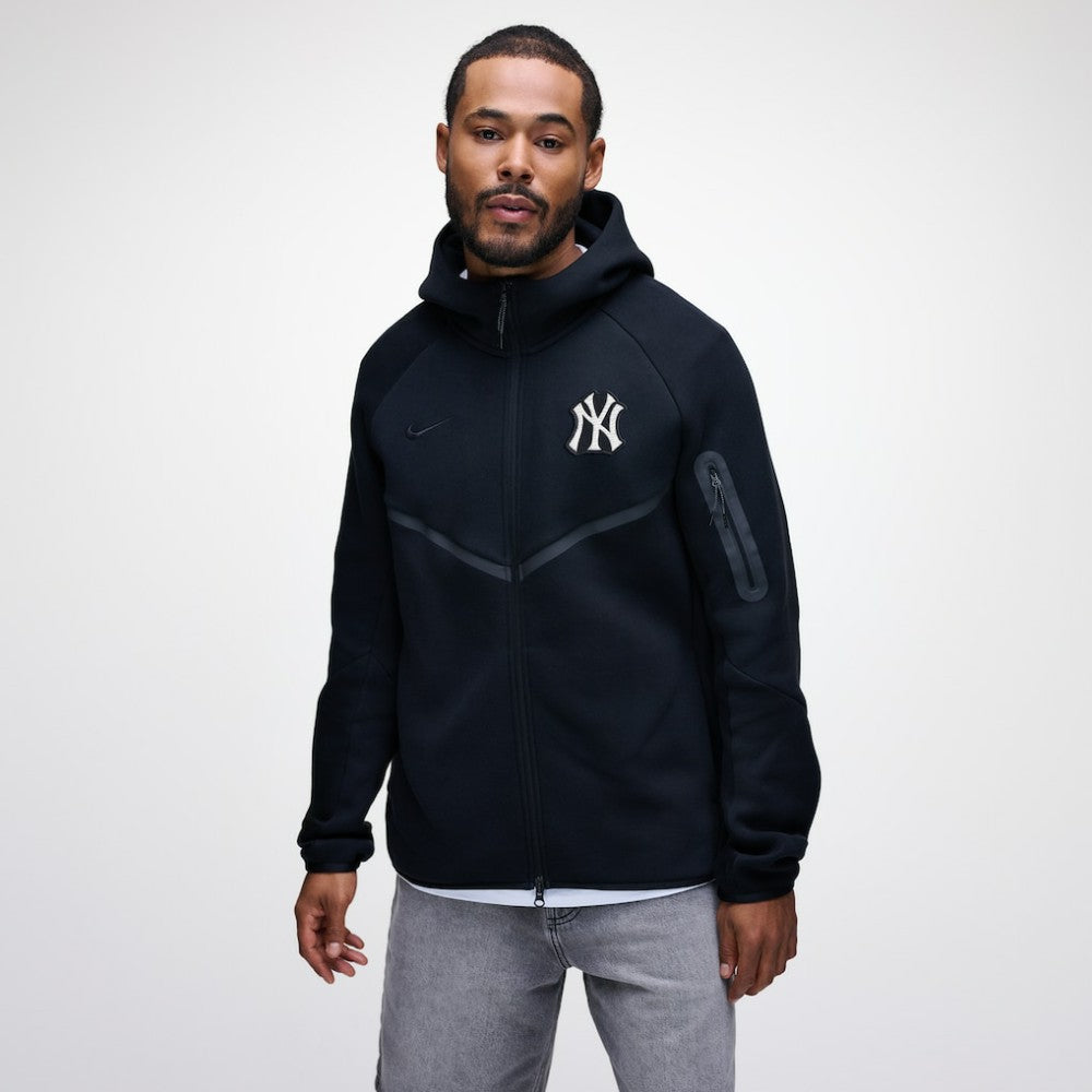 New York Yankees Nike Tech Fleece Raglan Full-Zip Windrunner Hoodie - Black Hoodies
