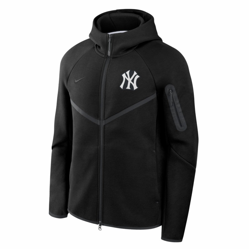 New York Yankees Nike Tech Fleece Raglan Full-Zip Windrunner Hoodie - Black Hoodies