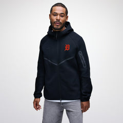 Detroit Tigers Nike Tech Fleece Raglan Full-Zip Windrunner Hoodie - Black Hoodies