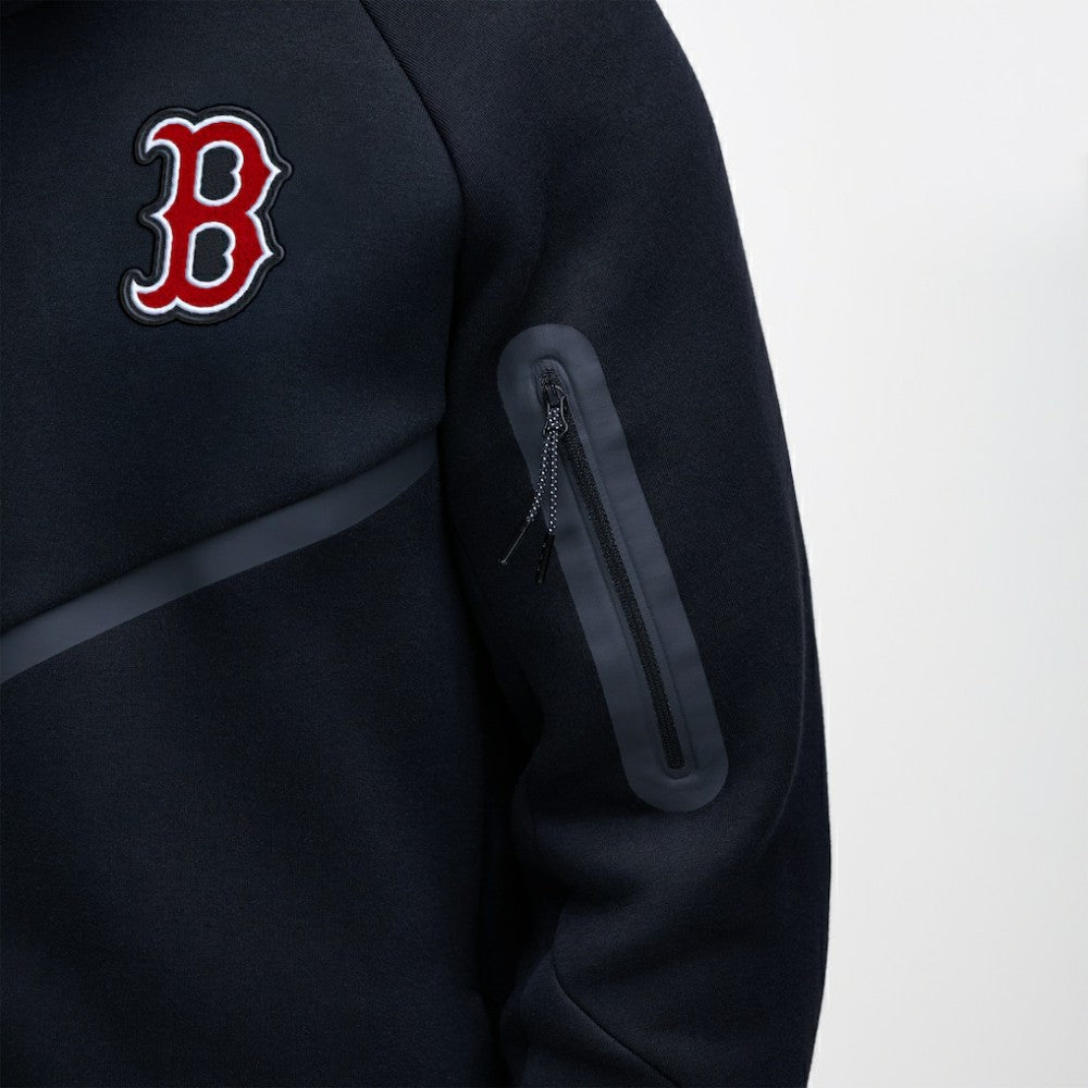 Boston Red Sox Nike Tech Fleece Raglan Full-Zip Windrunner Hoodie - Black Hoodies