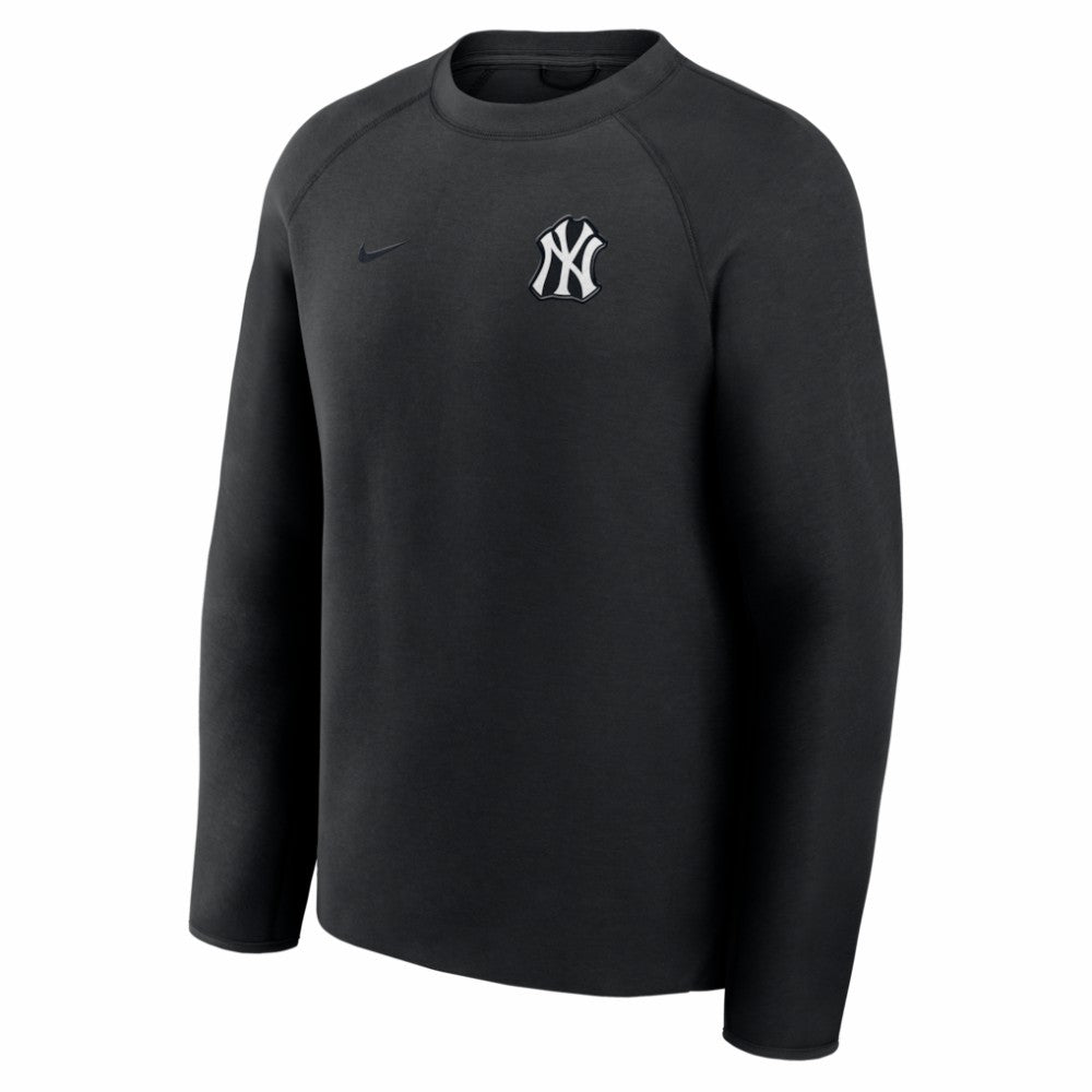 New York Yankees Nike Tech Fleece Raglan Sweatshirt - Black Sweatshirts