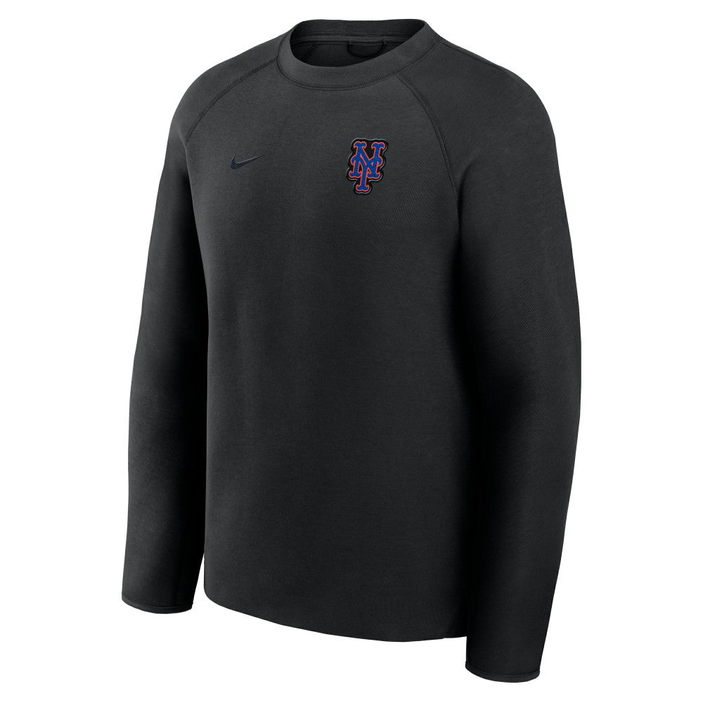 New York Mets Nike Tech Fleece Raglan Sweatshirt - Black Sweatshirts