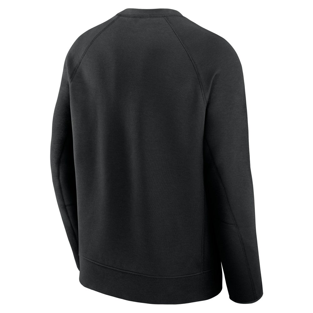 New York Mets Nike Tech Fleece Raglan Sweatshirt - Black Sweatshirts