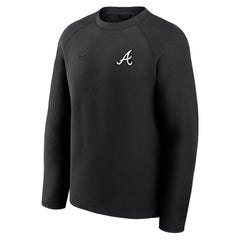Atlanta Braves Nike Tech Fleece Raglan Sweatshirt - Black Sweatshirts