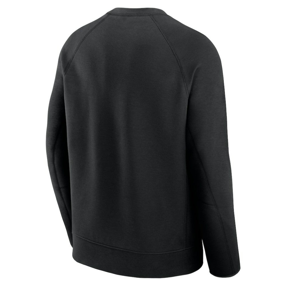 Atlanta Braves Nike Tech Fleece Raglan Sweatshirt - Black Sweatshirts