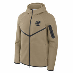 Chicago Cubs Nike Tech Fleece Raglan Full-Zip Windrunner Hoodie - Tan Hoodies