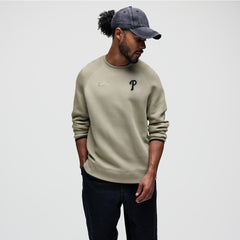 Philadelphia Phillies Nike Tech Fleece Raglan Sweatshirt - Olive Sweatshirts