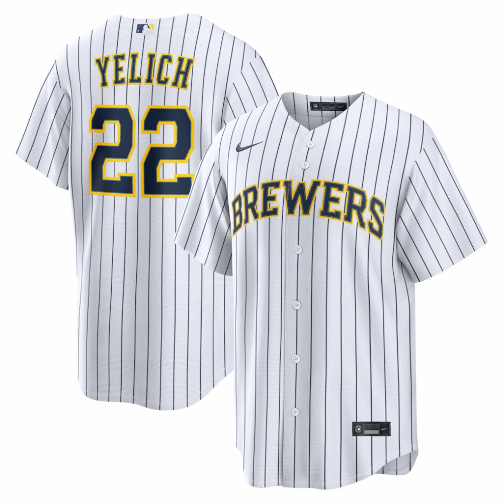 Christian Yelich Milwaukee Brewers Nike Alternate Replica Jersey - White Jerseys
