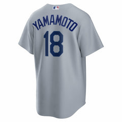 Yoshinobu Yamamoto Los Angeles Dodgers Nike Road Replica Jersey - Gray Jerseys