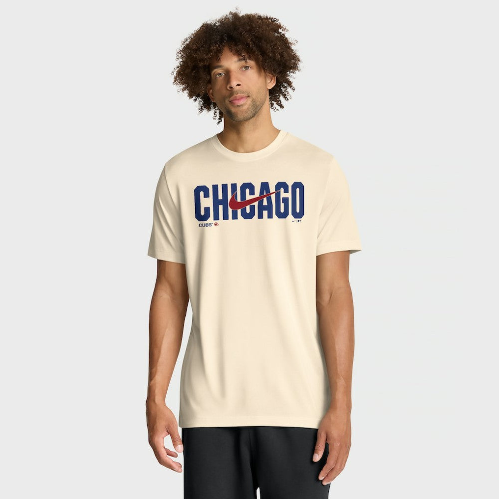 Chicago Cubs Nike Swoosh Legend Dri-FIT T-Shirt - Cream T-shirts