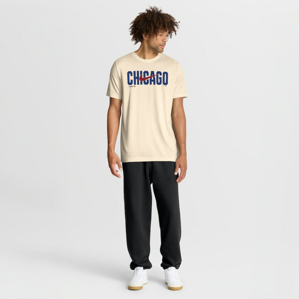 Chicago Cubs Nike Swoosh Legend Dri-FIT T-Shirt - Cream T-shirts