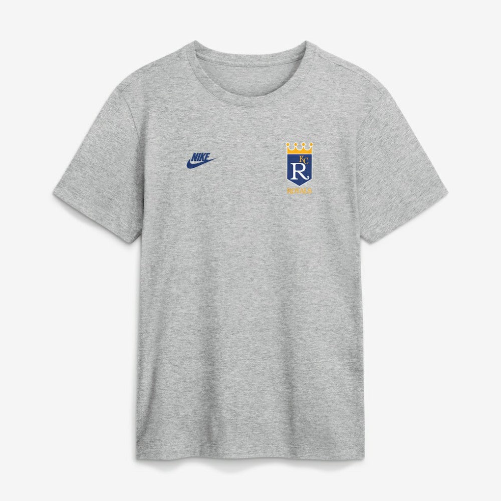 Kansas City Royals Nike Cooperstown 2-Hit T-Shirt - Heather Gray T-shirts