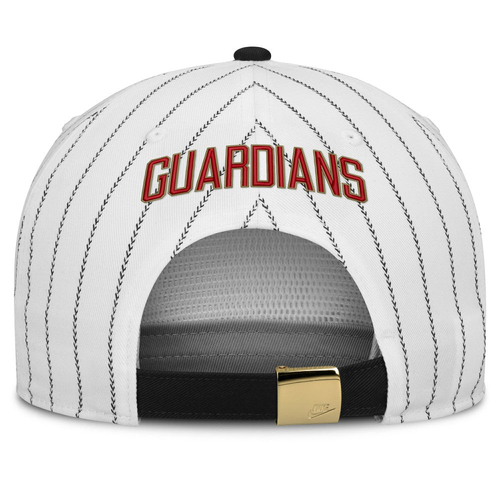 Cleveland Guardians Nike Cooperstown Collection Pro Adjustable Hat - White/Black Hats