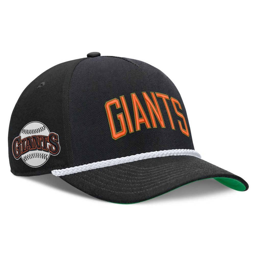 San Francisco Giants Nike Cooperstown Collection Rise Adjustable Hat - Black Hats