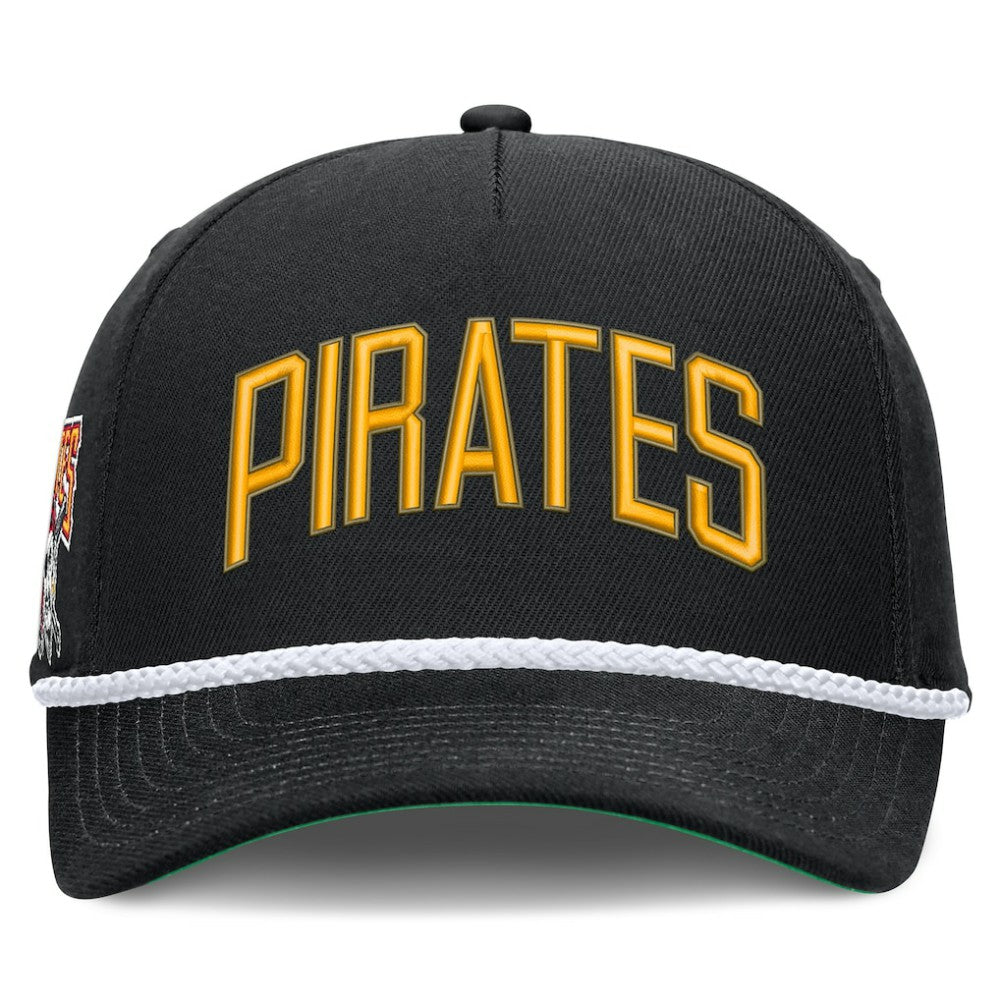 Pittsburgh Pirates Nike Cooperstown Collection Rise Adjustable Hat - Black Hats