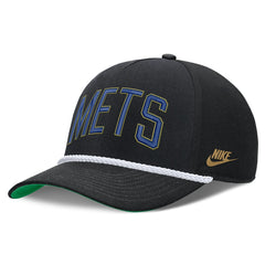 New York Mets Nike Cooperstown Collection Rise Adjustable Hat - Black Hats