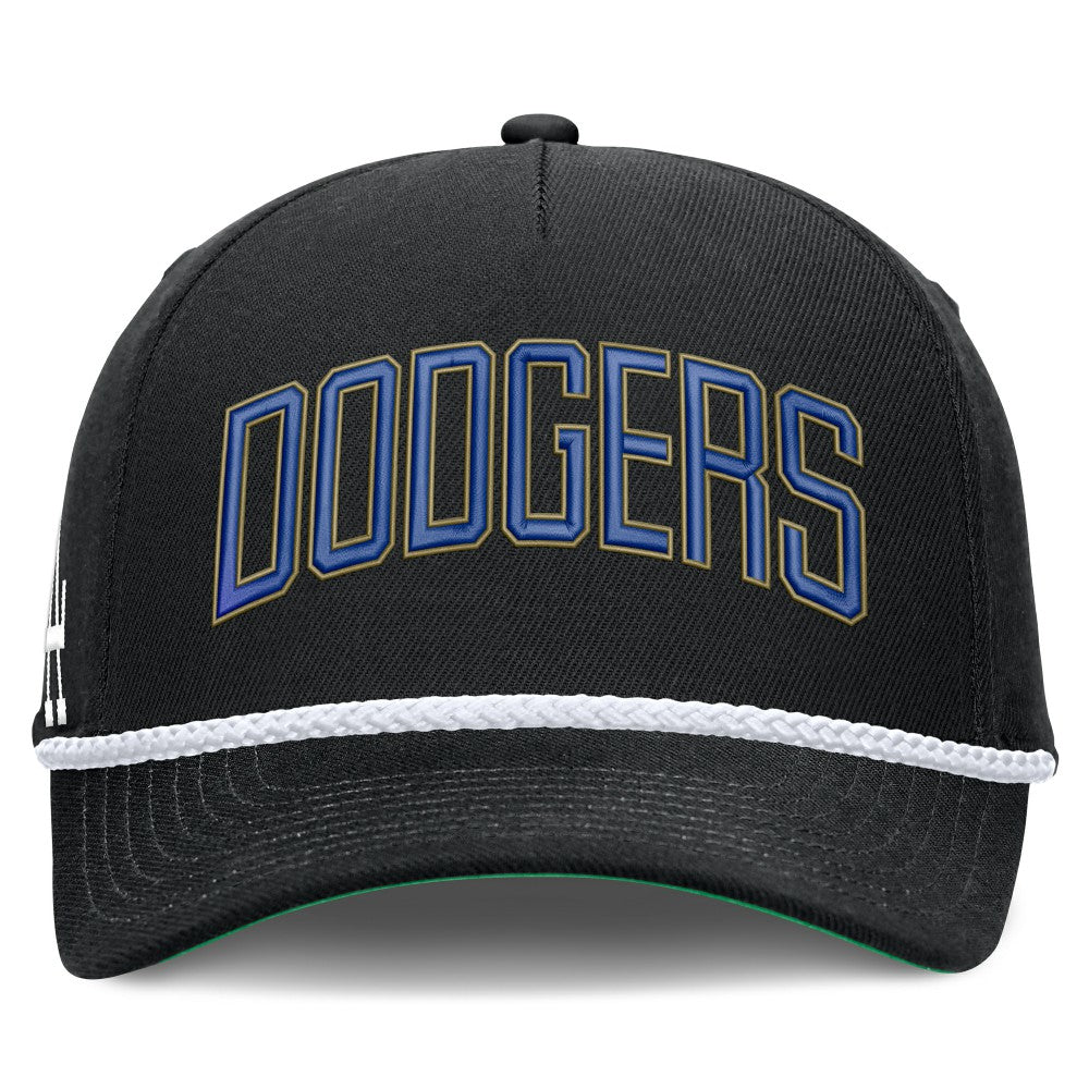 Los Angeles Dodgers Nike Cooperstown Collection Rise Adjustable Hat - Black Hats