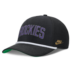 Colorado Rockies Nike Cooperstown Collection Rise Adjustable Hat - Black Hats