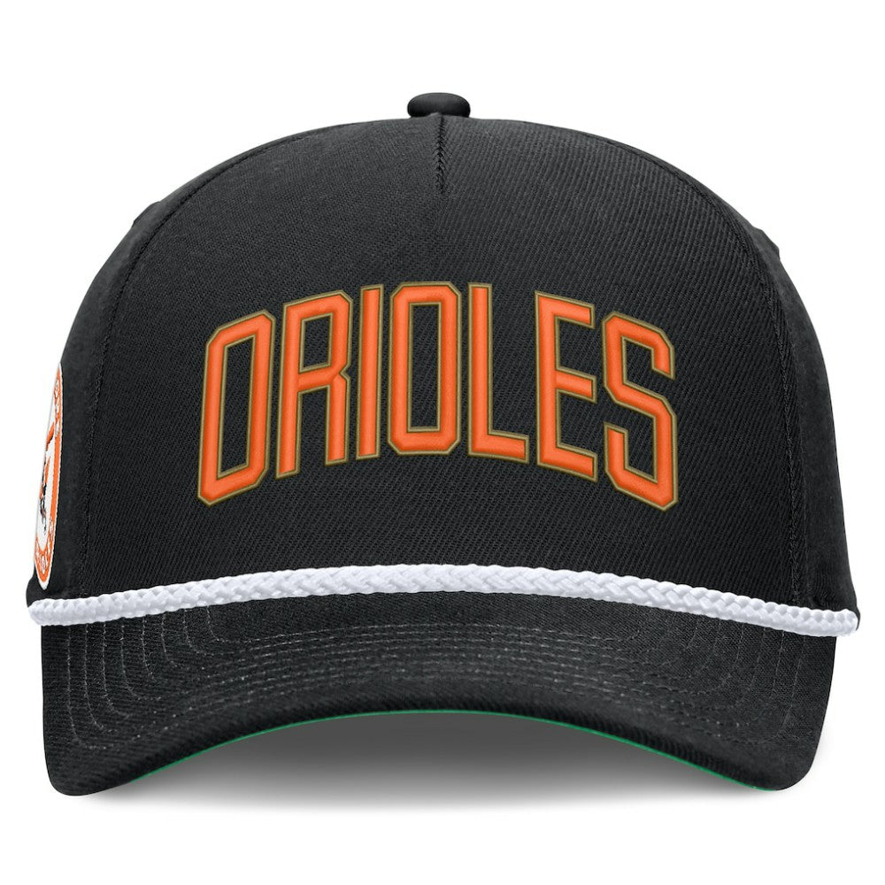 Baltimore Orioles Nike Cooperstown Collection Rise Adjustable Hat - Black Hats