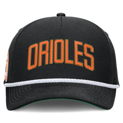 Baltimore Orioles Nike Cooperstown Collection Rise Adjustable Hat - Black Hats