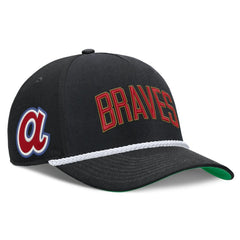Atlanta Braves Nike Cooperstown Collection Rise Adjustable Hat - Black Hats