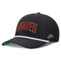 Atlanta Braves Nike Cooperstown Collection Rise Adjustable Hat - Black Hats