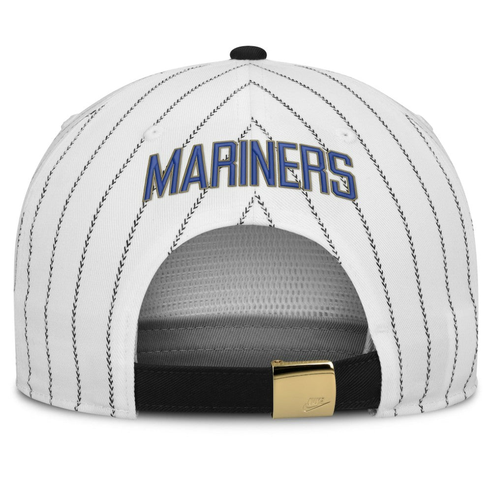 Seattle Mariners Nike Cooperstown Collection Pro Adjustable Hat - White/Black Hats