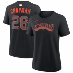 Matt Chapman San Francisco Giants Nike Women's Alternate Name & Number T-Shirt - Black T-shirts