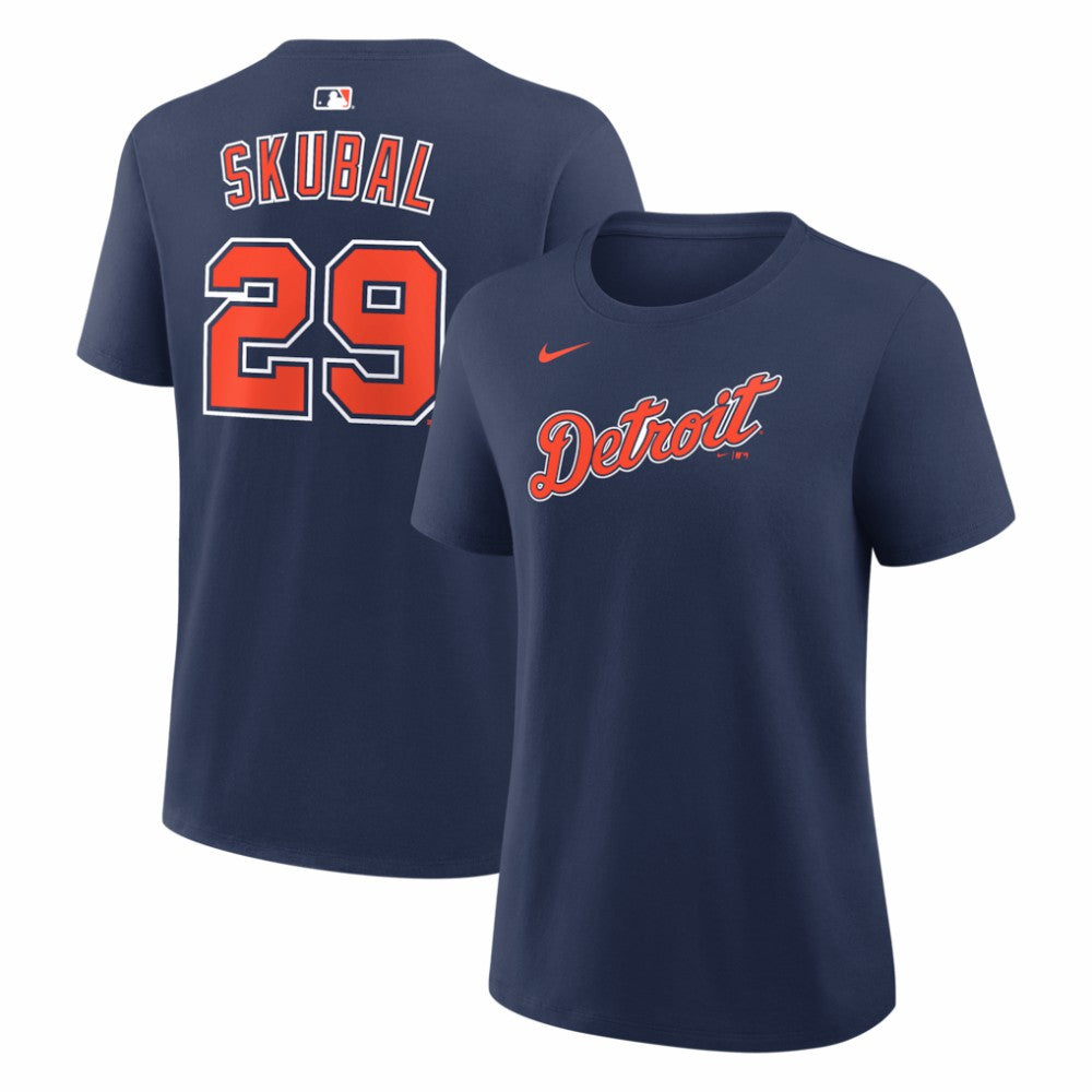 Tarik Skubal Detroit Tigers Nike Women's Alternate Name & Number T-Shirt - Navy T-shirts