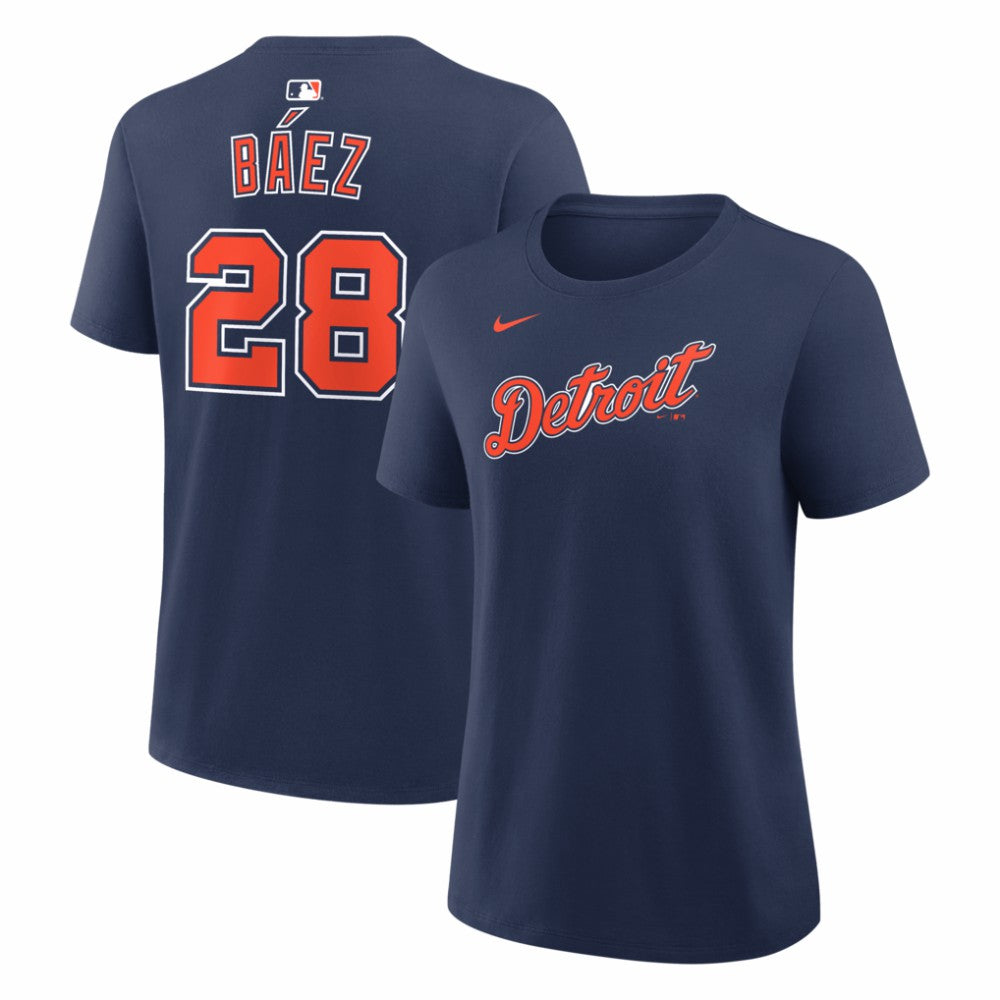 Javier Báez Detroit Tigers Nike Women's Alternate Name & Number T-Shirt - Navy T-shirts