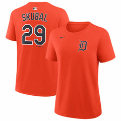 Tarik Skubal Detroit Tigers Nike Women's Name & Number T-Shirt - Orange T-shirts