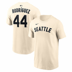 Julio Rodríguez Seattle Mariners Nike Name & Number T-Shirt - Natural T-shirts