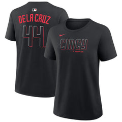 Elly De La Cruz Cincinnati Reds Nike Women's Name & Number T-Shirt - Black T-shirts