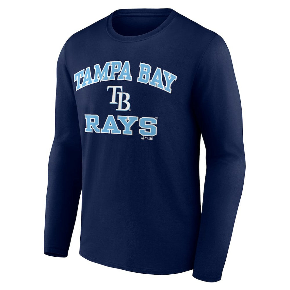 Tampa Bay Rays Logo Athletic Heart & Soul Long Sleeve T-Shirt - Navy T-shirts