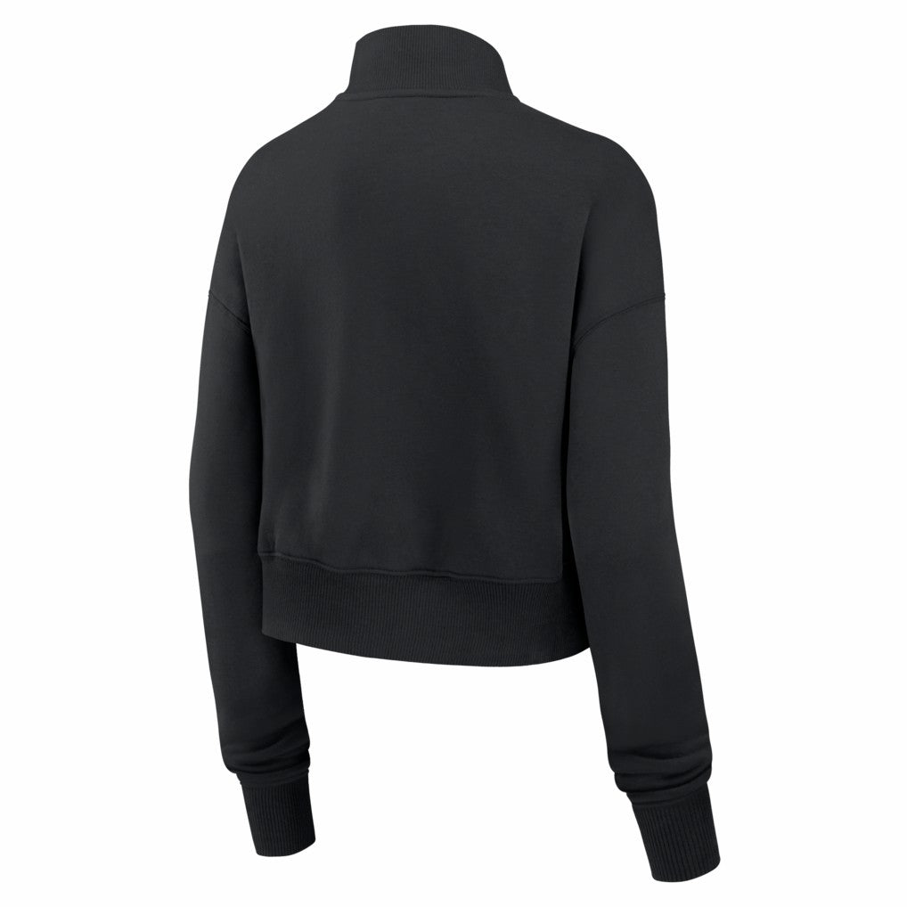 Denver Broncos Women's Legacy Phoenix Fleece Cropped Half-Zip Sweatshirt - Black Sweatshirts