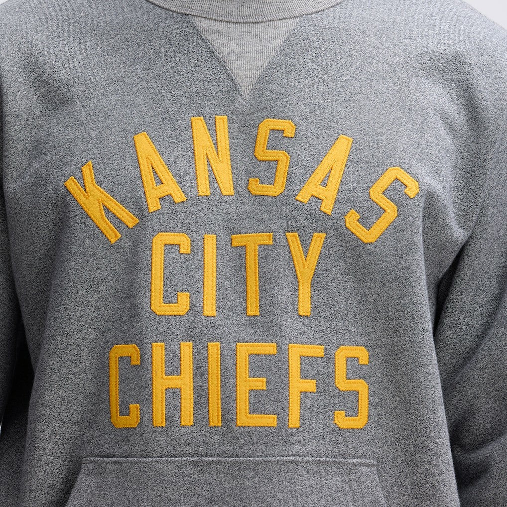 Kansas City Chiefs IconicFleece Pocket Sweatshirt - Athletic Heather Gray Sweatshirts